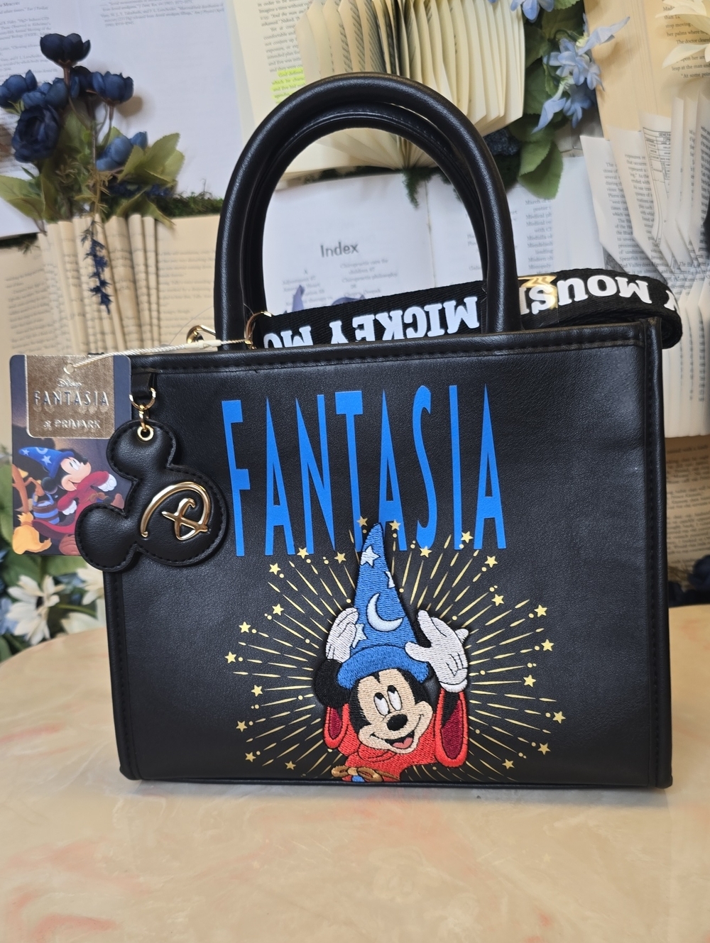 NWT Primark X Disney Fantasia Sorcerer Mickey Crossbody Bag Black